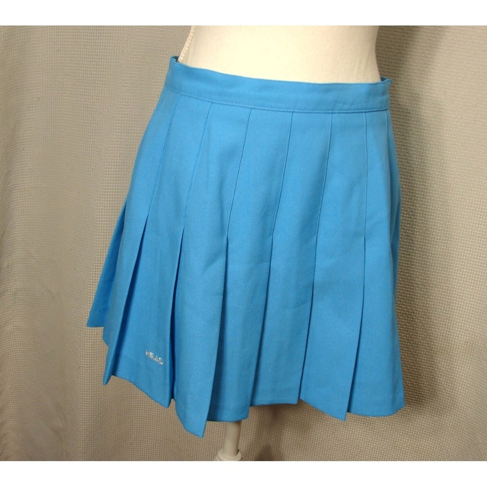 Head Sportswear Skirt Pleated Preppy Vtg 80s Blue Tennis Pickleball Size M 30x15